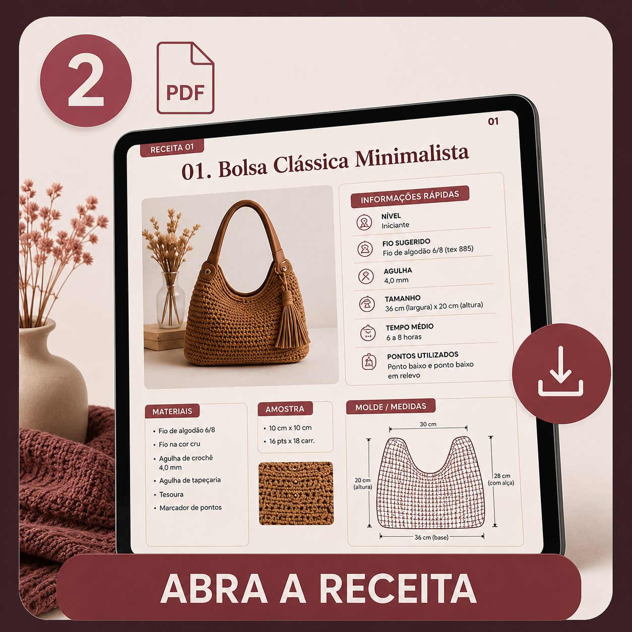 Abra a receita em PDF